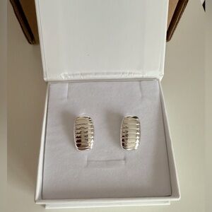 Heaven Mayhem Silver Pillar Earrings